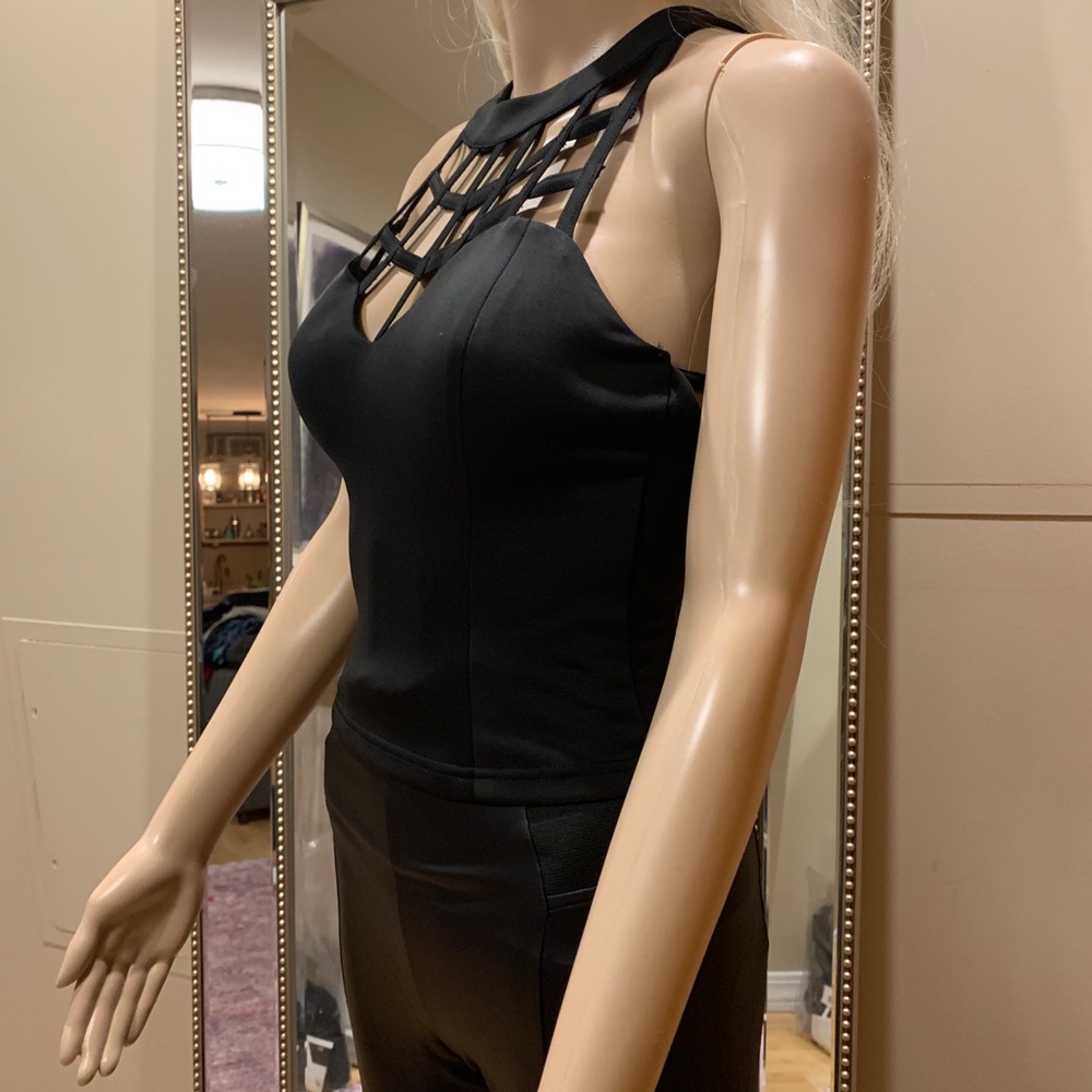 Black Netted Top - Picture 2 of 5